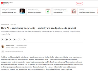 How AI is redefining hospitality – and why we need policies to guide it