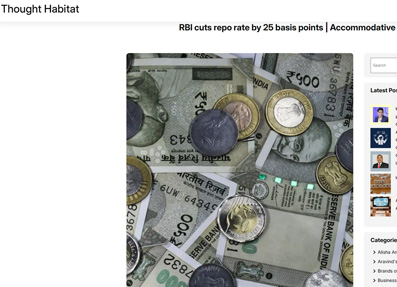 RBI cuts repo rate by 25 basis points | Accommodative stance