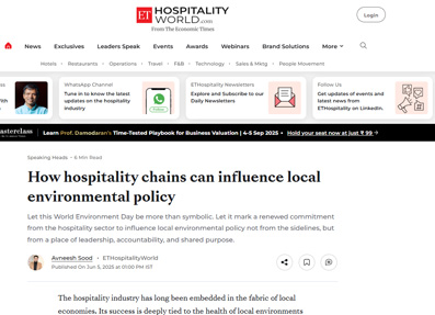 How hospitality chains can influence local environmental policy