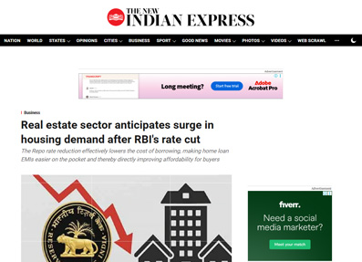 Real estate sector anticipates surge in housing demand after RBI's rate cut