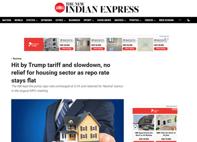 Hit by Trump tariff and slowdown, no relief for housing sector as repo rate stays flat